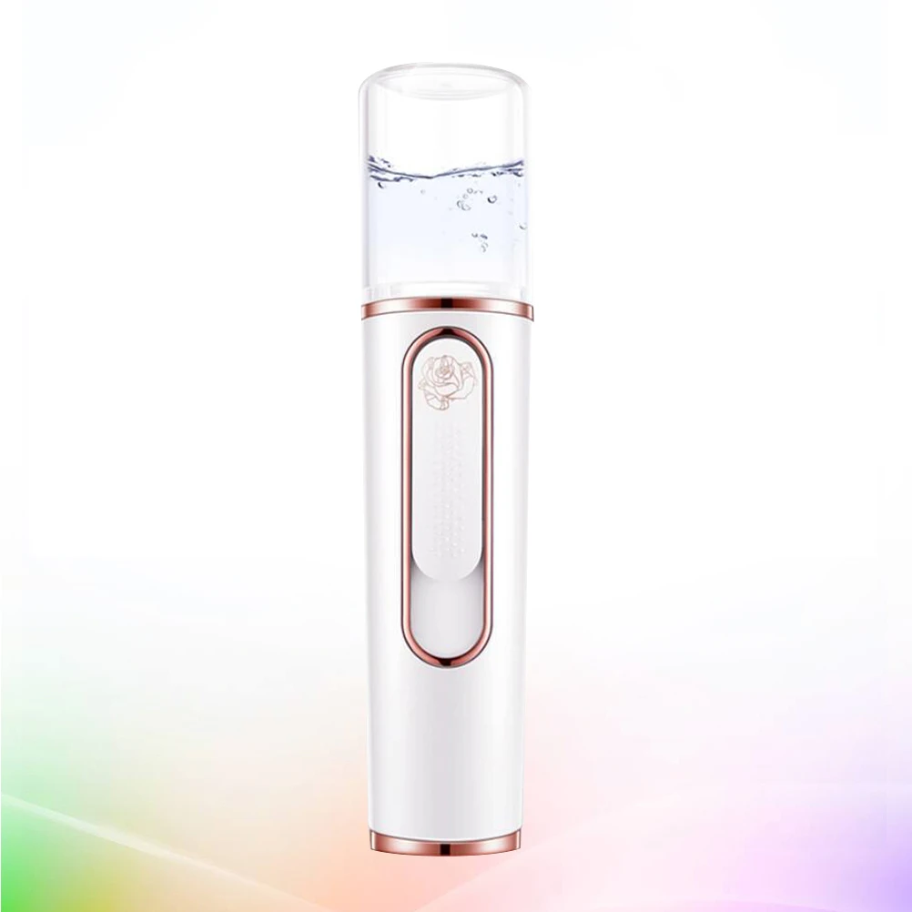 

Nano Mist Handheld Portable White Mister Cooling Facial Steamer Skin Care Mini ABS Skin Care Sprayer Hydrating Tool