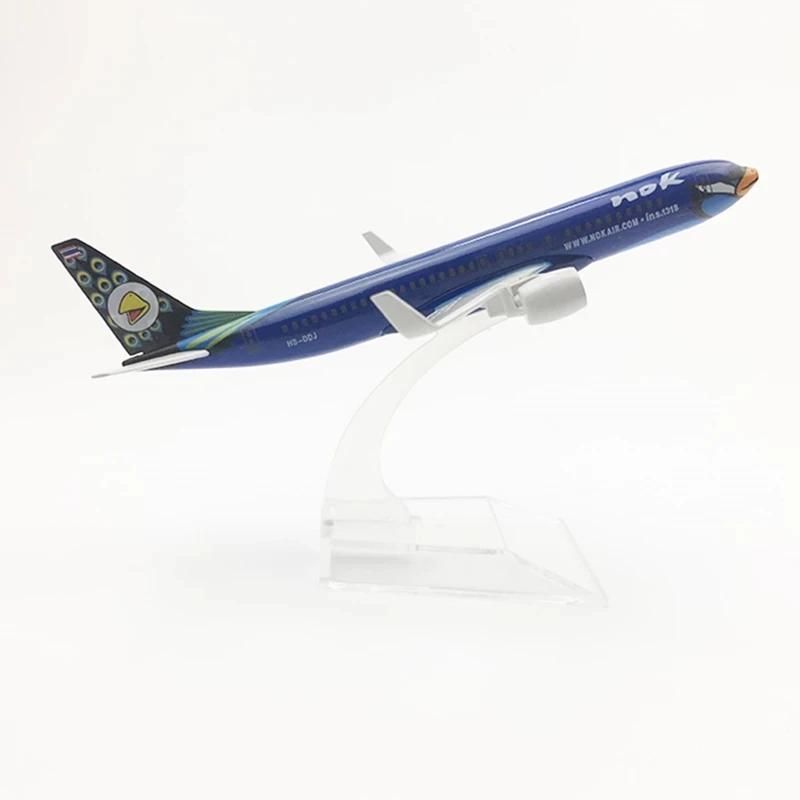 16 سنتيمتر مقياس تايلاند Nok سلسلة طائرة نموذج B737 دييكاست طائرة سبيكة معدنية طائرة مع قاعدة جمع عرض ايرباص
