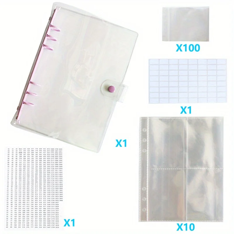 113Pcs Diamond Painting Storage Book Metal Frame Purple Pink Blue Portable Tool Bag Large Capacity Craft Organizer Set view 4