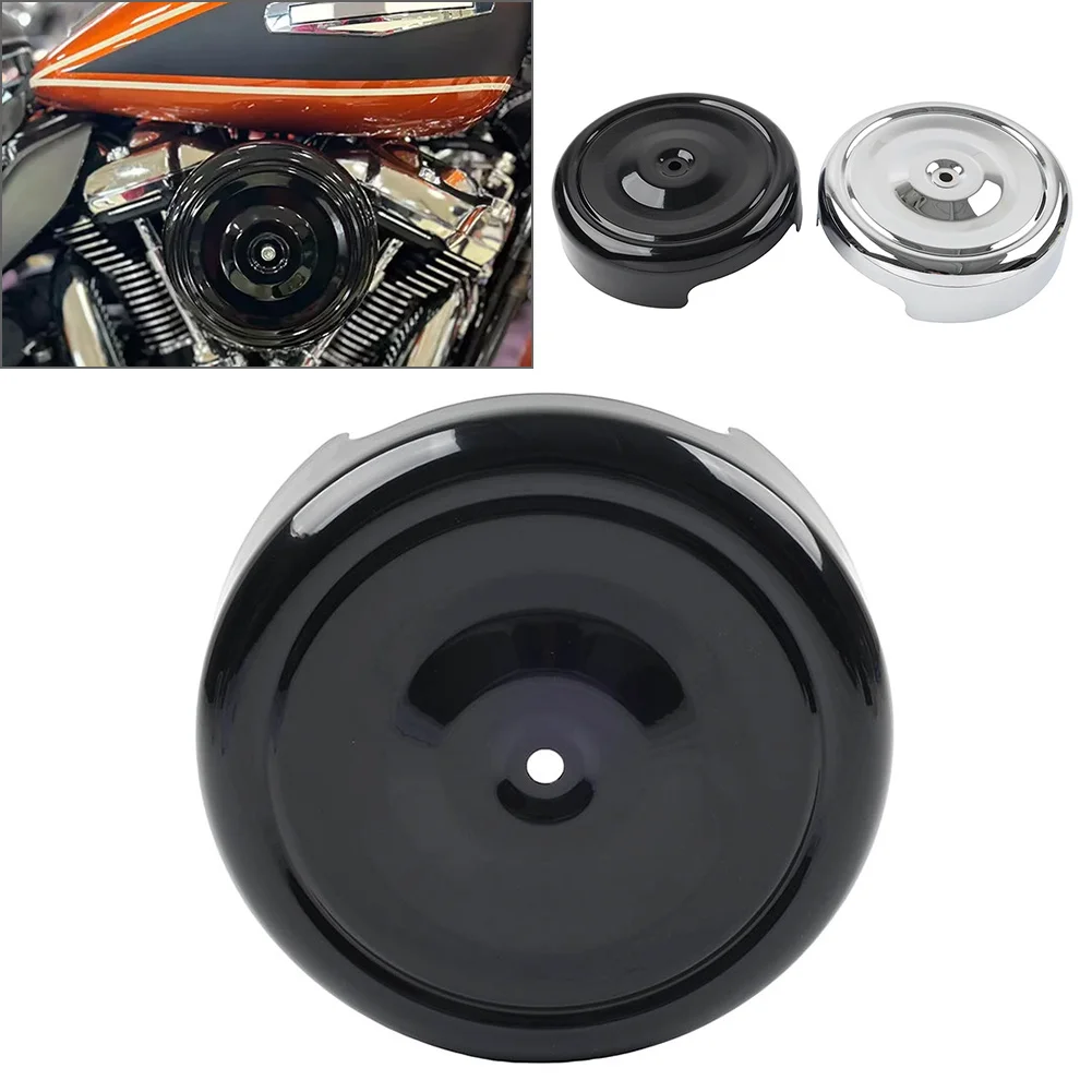 

1Pc ABS Motorbike 8" Round Air Cleaner Cover Chrome/Black For Harley FLST FXST 2011-2017 Sportster XL 2012+