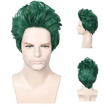 남성용 짧은 가발, 시안 헤어 합성 가발, 앞머리 포함, 소년 데일리 코스프레 코스튬, 애니메이션 할로윈 패션
