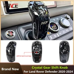 ROVCE Real Crystal Car Gear Shift Knob Cover Replacement for Land Rover Defender 90 110 2020-2024 Gear Shift Head Cover 007