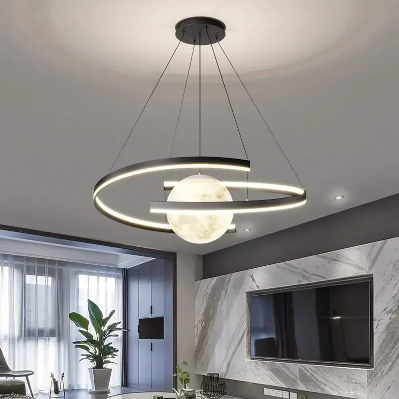 

Nordic Planet Design Led Pendant Lights for Living Dining Table Room Showroom Villa Home Decor Ceiling Hanging Simple Luminaires