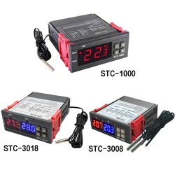 Regolatore di temperatura digitale a LED STC-1000 STC-3008 STC-3018 termostato termoregolatore incubatore relè 10A riscaldamento raffreddamento