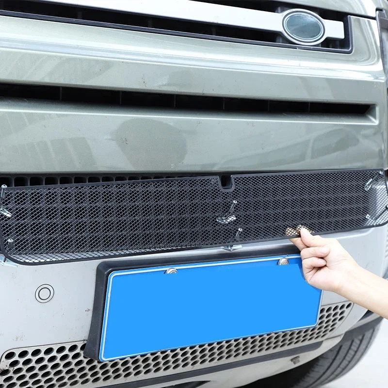 Osłona przednia kratki chłodnicy ze stali nierdzewnej z siatką przeciw owadom do Land Rover Defender 90 110 130 2020-26, akcesoria samochodowe