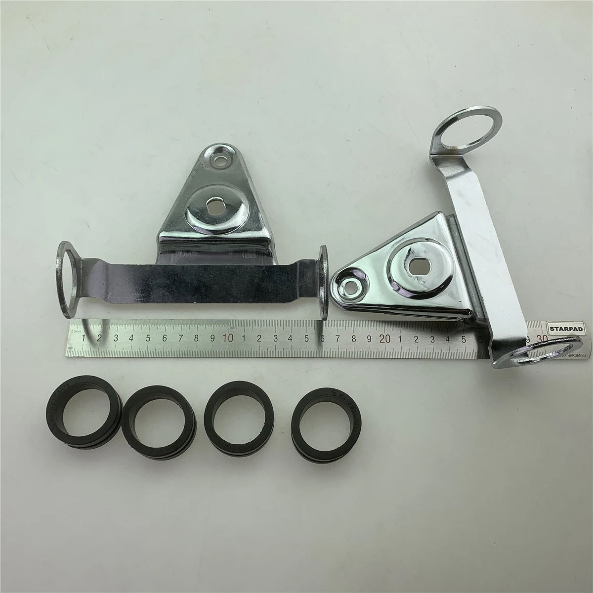 1set For Suzuki GN125 250 for HJ125 Motorcycle Headlight Bracket Turn Signal Bracket Light Ear for GY6-150 Plastic Rubber Ring