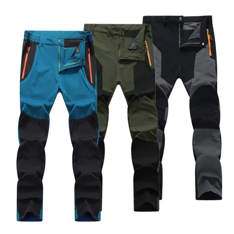 Summer Men Pants Hiking Camping Climbing Fishing Outdoor Trekking Tech Quick Dry Waterproof Trousers Mountain Travel