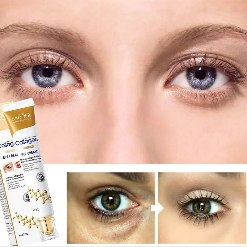 Instant Eye Bag Entfernung Creme Entfernung Falten straffen Haut Kollagen verblassen feine Linien aufhellen dunklen Kreis Anti Puffiness neu