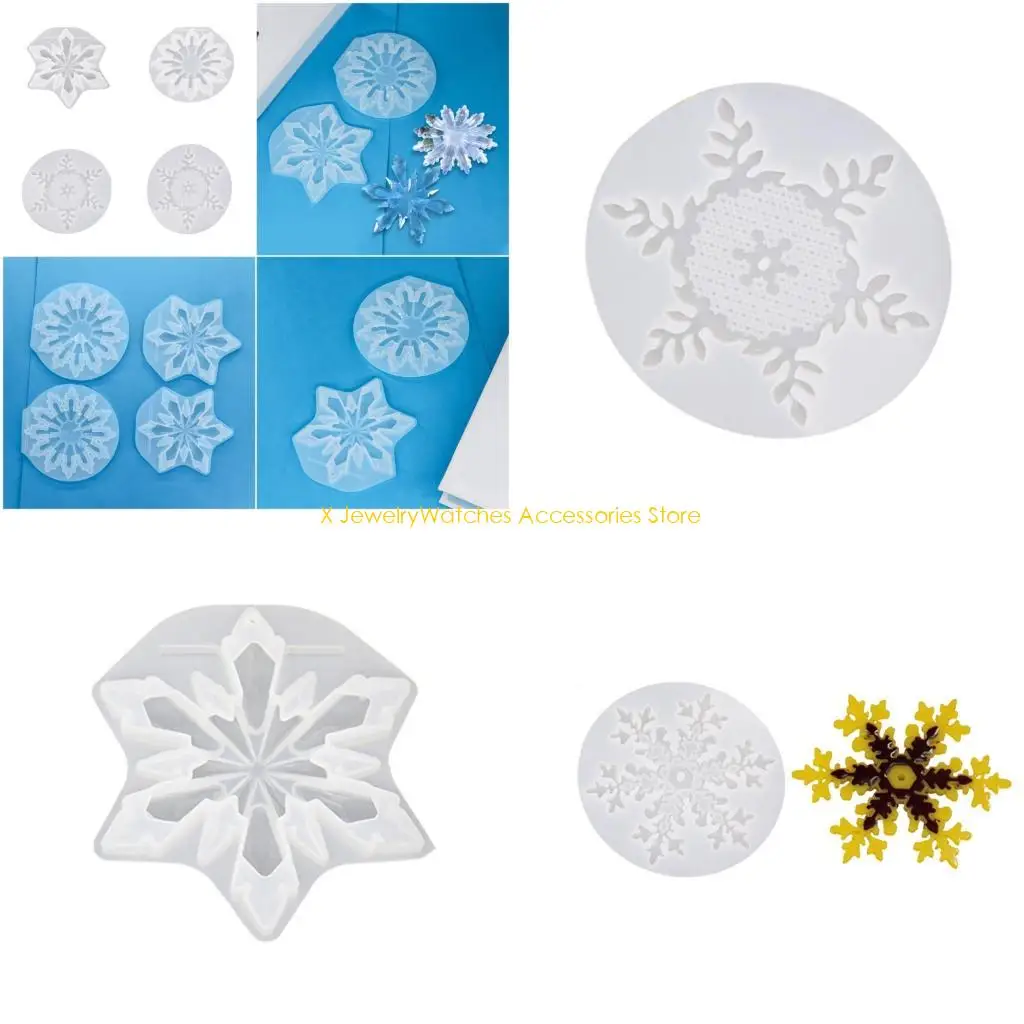 

31KD Handmade Jewelry Decoration Mould Epoxy Resin Christmas Tree Mirror Snowflake Pendant Mold Jewelry Making Supplies