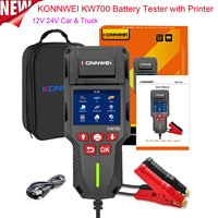 KONNWEI KW700 Car Battery Tester Check Voltage CCA Internal Resistance SOC SOH 12V-24V Car & Truck Battery Teste with Printer