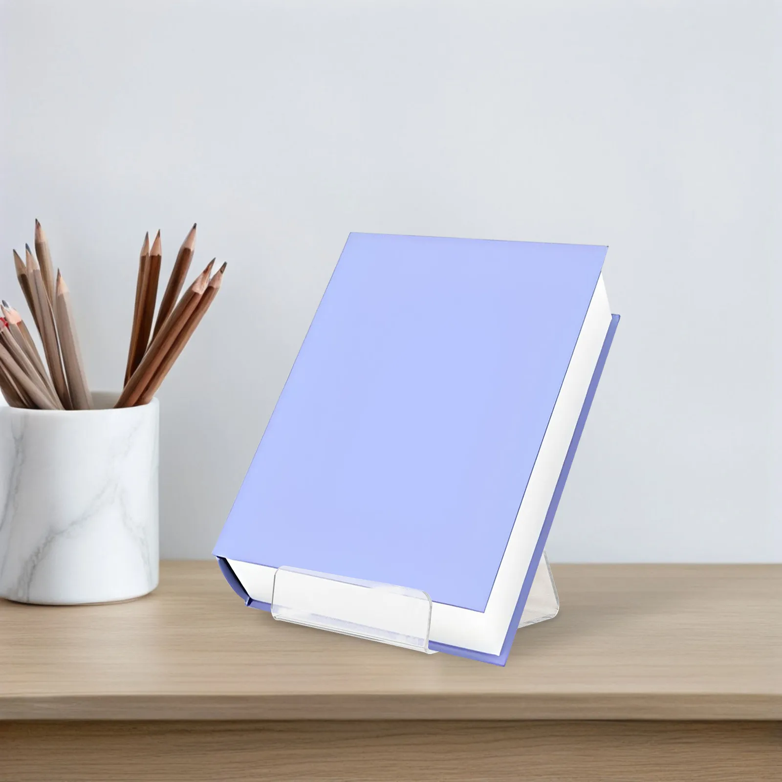 4Pcs Book Display Stand Transparent Acrylic Clear Book Holder Shelves Modern Record Plate Display Holder Multi-Functional