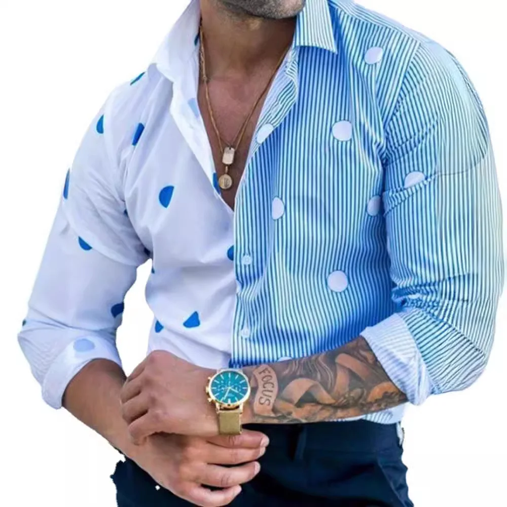 Red Floral print Hawaii Mens Casual Shirt Trend Design Luxury Long Sleeve blouse Fashion Mens Long Sleeve Button Lapel Shirt