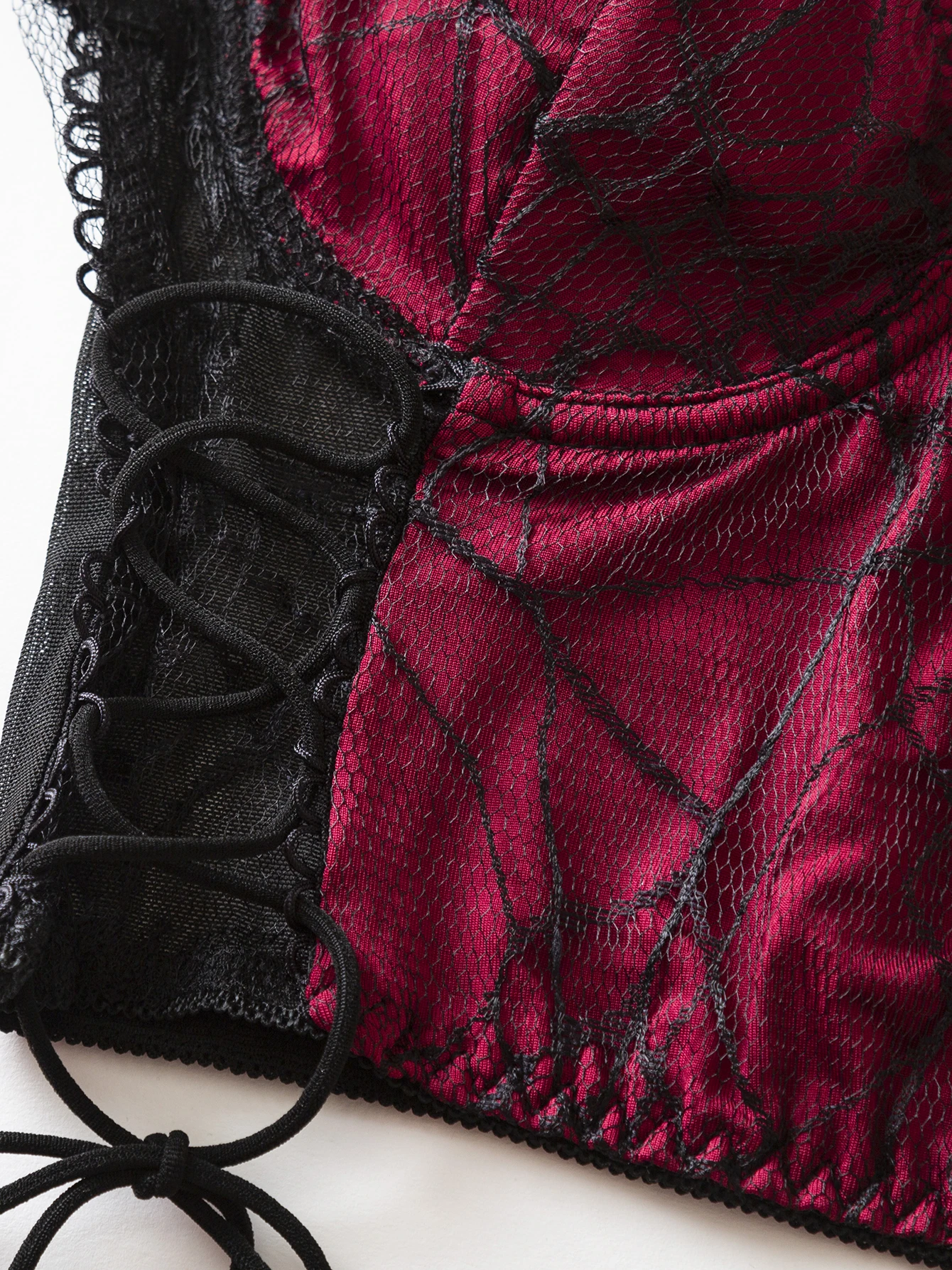 Gothic Spider Web Strap Crop Top Dark Retro Sexy Tight Strap Vest Outerwear Inner Match for Trendy Girls view 5