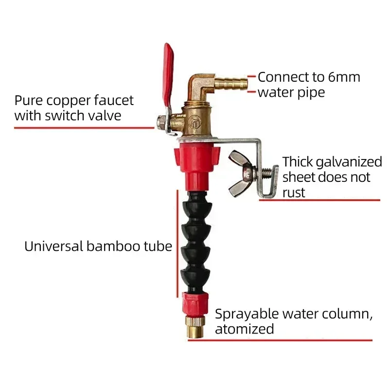 Nozzle Coolant Dust Remover Water Sprayer System Misting Dust-Proof for Marble Brick Tile Cutting Machine Angle Grinder Cutter