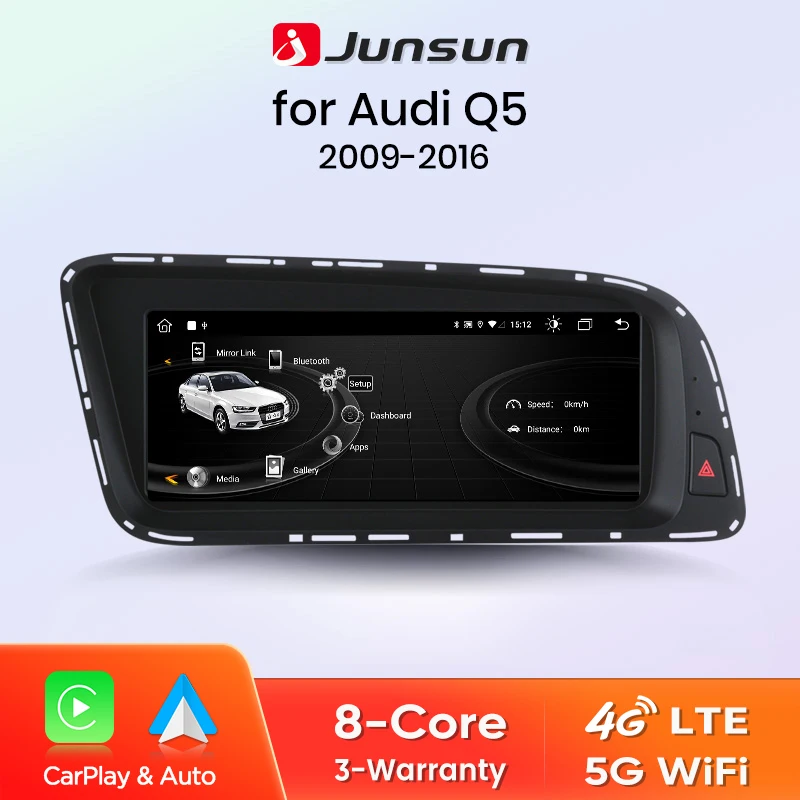 Junsun 4G WiFi Wireless CarPlay Andorid Auto Auto Radio Für Audi Q5 2009-2016 Touch Intelligente System Stereo GPS Navi Autoradio