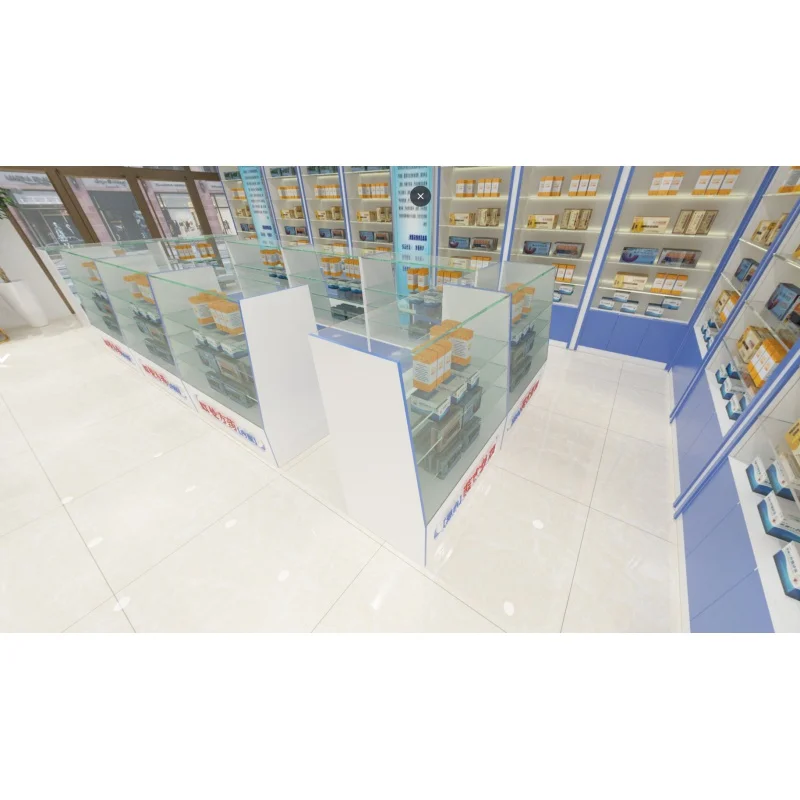 custom，Wooden Pharmacy Shop Interior Design Retail Medical Shop Medicine Display Cabinet Racks Furniture for Pharmacy