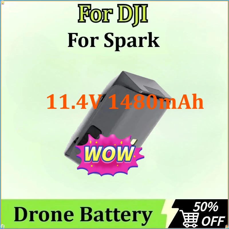 

For DJI Spark Drone UAV Newly Upgraded Drone Battery High Quality Replacement Flight Batteries 11.4V 1480mAh