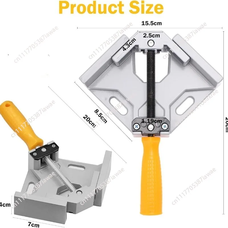 90 degree single handle aluminum alloy right angle clip angle clip welded glass fish tank photo frame right angle fixing clip