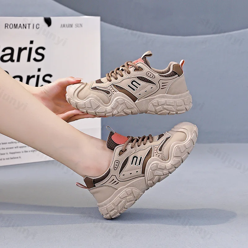 نساء أحذية رياضية غير رسمية 2025 الخريف موضة في الهواء الطلق عدم الانزلاق احذية الجري أحذية رياضية مريحة للتنفس Zapatos Mujer