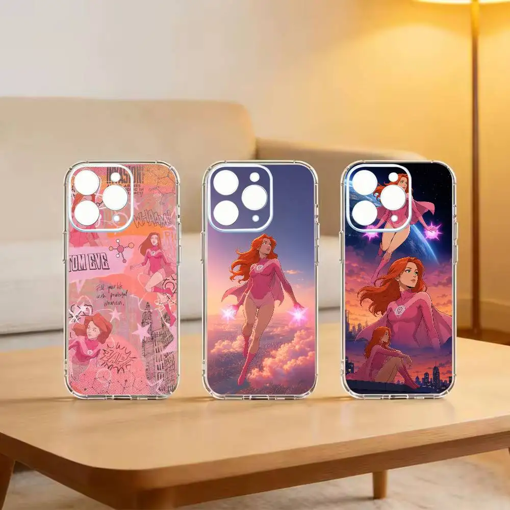 Samantha Eve Female Hero I-Invincibles Phone Case soft case Transparent For iPhone 14 16 15 17 13 12 11 Pro Max Plus