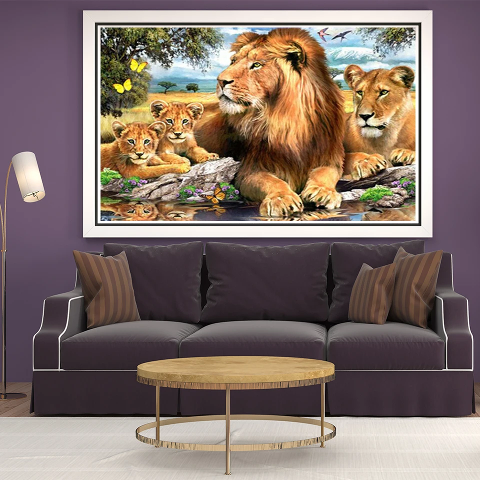 AB 90 Colors Diamond Painting 5D DIY Animal Embroidery Art Picture Full Square/Round Handmade Mosaic Home Decor Gift Hobby