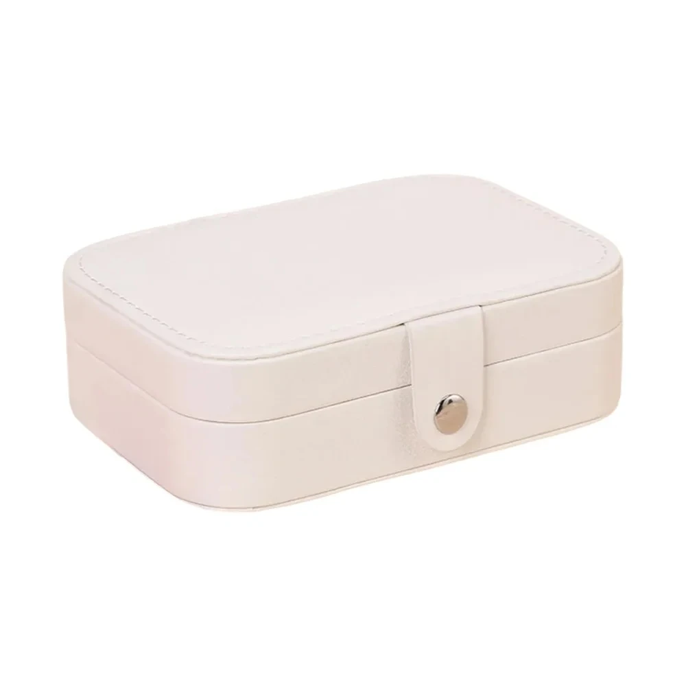 Caja de almacenamiento de joyas para mujer, caja de almacenamiento portátil para pendientes, collares, embalaje de joyas, anillos para el hogar