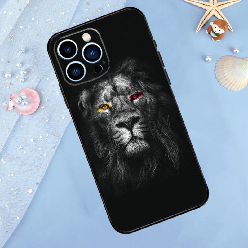 Ferocious Lion Phone Case For iPhone 14 13 12 11 15 16 Pro Max 7 8 Plus XR X XS Max 12 13 Mini Cover Case