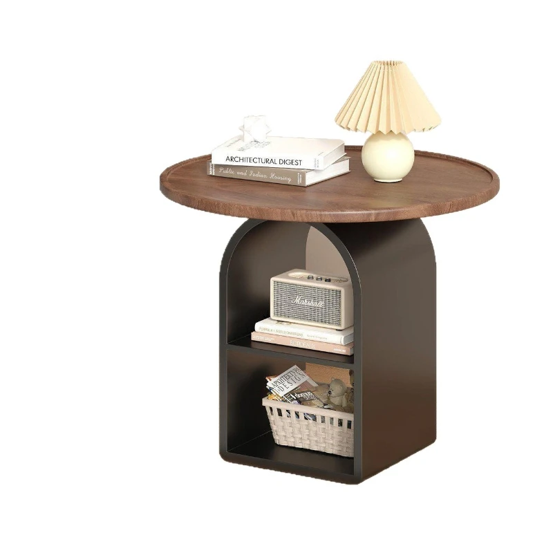 

Medieval style solid wood bedside table household bedroom small side table