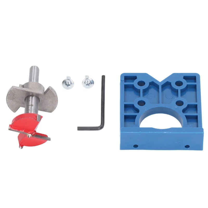 

Hinge Jig Drill Guide 35mm Concealed Drilling Tool Set Kit For Door Window Furniture