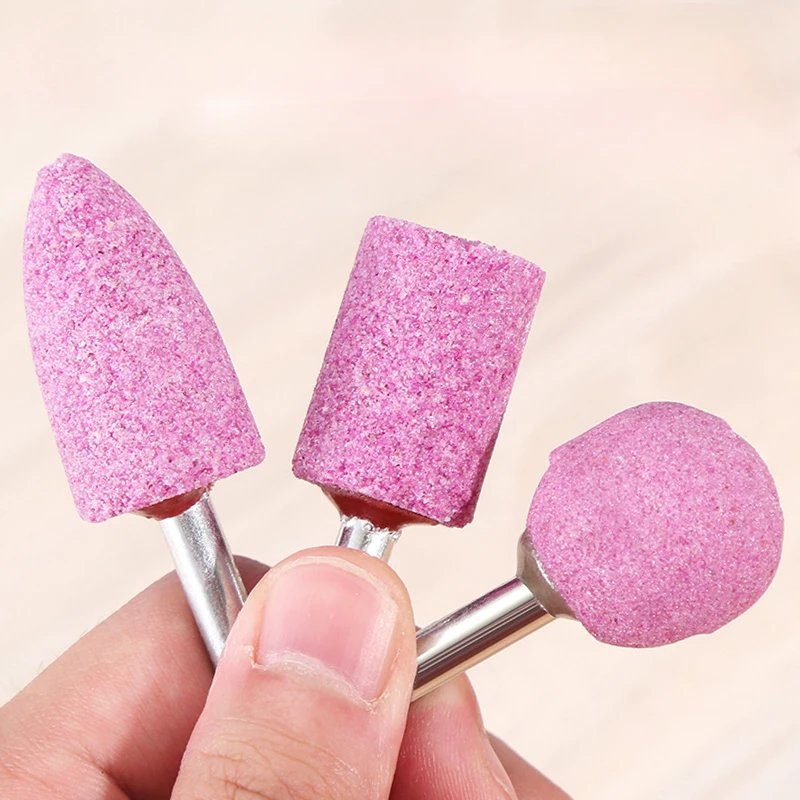 그라인더 내부의 헤드 레드 커런덤 소형 연삭 휠, 6mm 다이아몬드 연삭 휠 전기 드릴 연삭