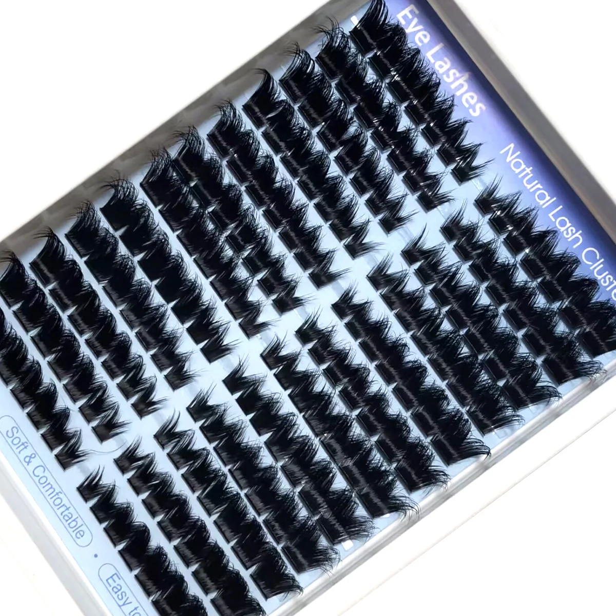 HBZGTLAD Neue 12-reihige 8D Flauschige Einzelwimpern-Cluster, Wimpernverlängerungen, Falsche Wimpern für DIY zu Hause, Cluster-Make-up-Wimpernwerkzeuge