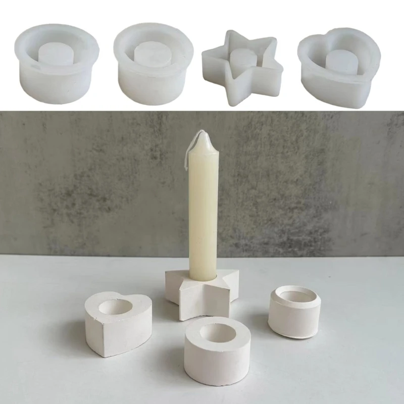 R3MC Craft Beautifully Shaped Candle Silicone Mold Perfect for Romantic Occasions Candlestick Epoxy Casting Mold Making Decor