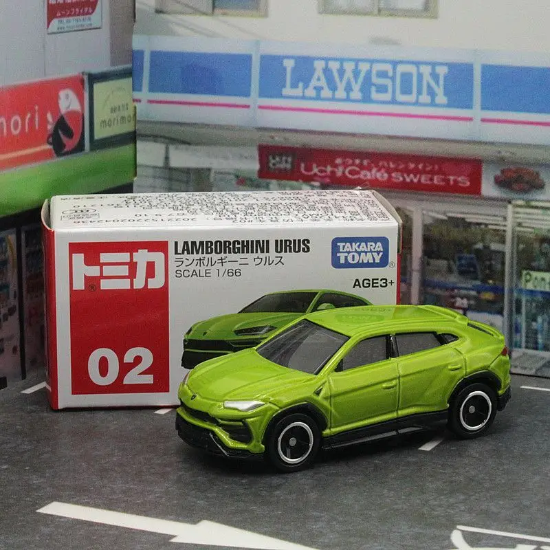 TAKARA TOMY Tomica, имитация легкосплавного автомобиля, красный и белый ящик 02, Lamborghini Bison SUV, игрушечная модель автомобиля, детские подарки