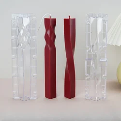 Spiral Acrylic Mold for Candles Pillar Plastic Kit Valentine's Day Candlelight Dinner Decor Eco Friendly PC Mold Wax Making Gift