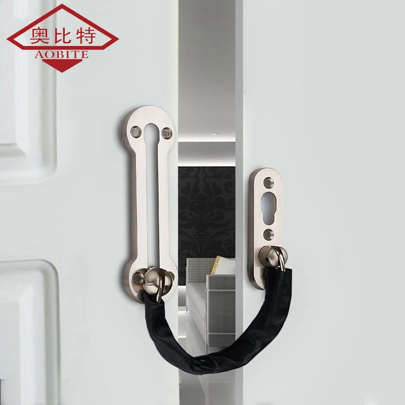 AOBT Anti-theft Stainless Steel Hotel Door Chain Latch Safety Guard Security Lock Security Limiter Tools Hardware for Home Door