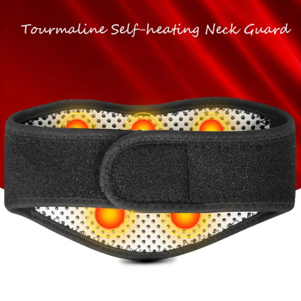 Tourmaline Self-heating Neck Belt Magnetic Therapy Neck Massager Cervical Vertebra Protection Belt Men Women Neck Pain Relief