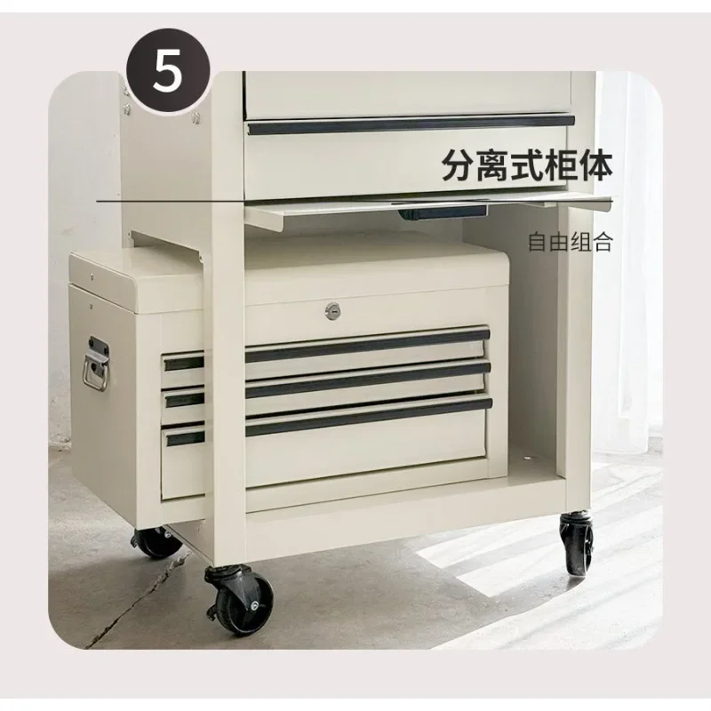 Tool cart cart ins light luxury Internet celebrity multi-functional storage cabinet movable shelf tool cart