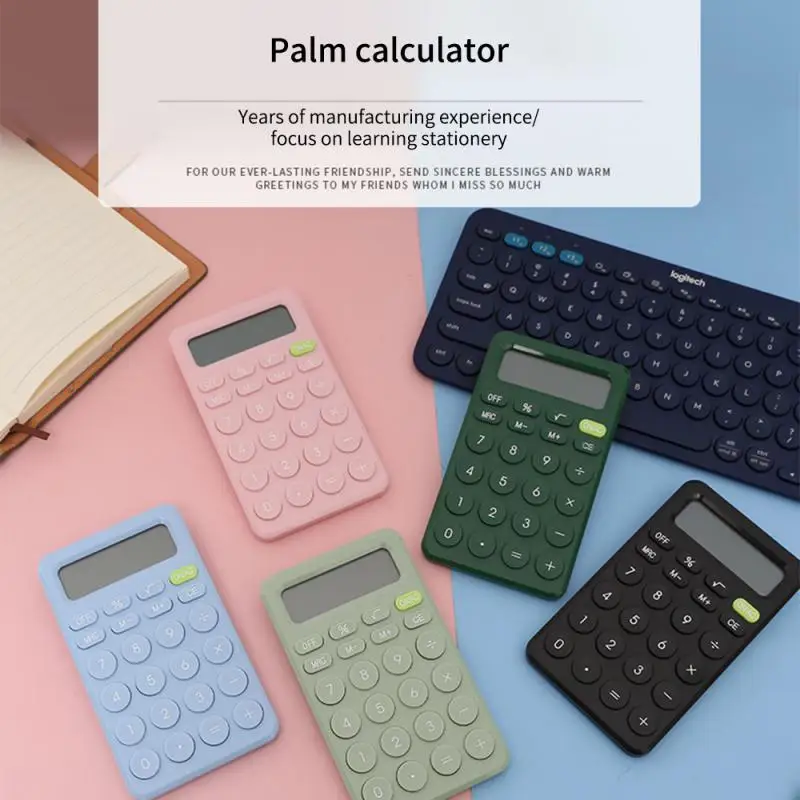 Calculator Learning Office Calculator Accounting Mini Portable 8 Display Large-screen Calculator Fashion Candy Color