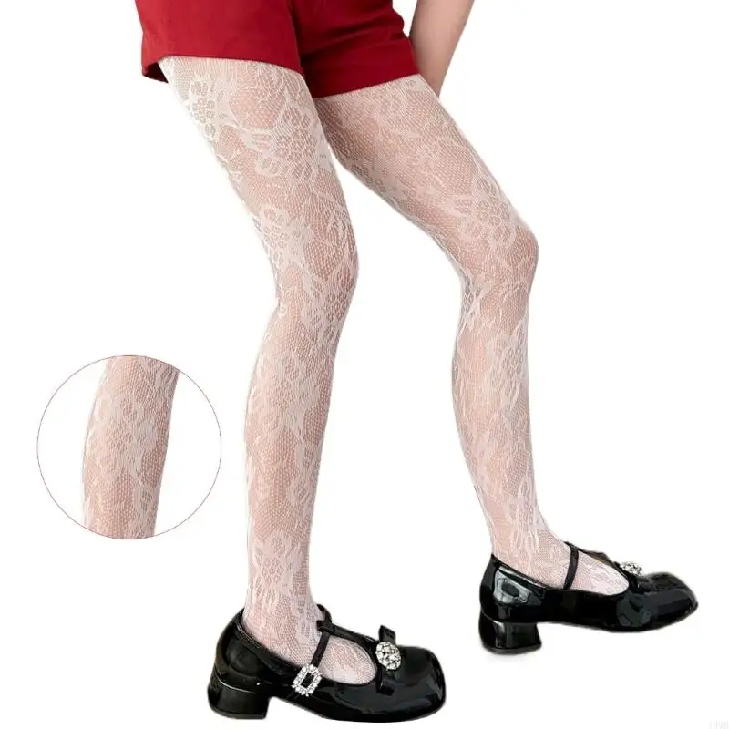 49 Mulheres Padrão Flores Padrão Fishnet Tights Estético Mesh Lace Lace Colorful Pantyhose