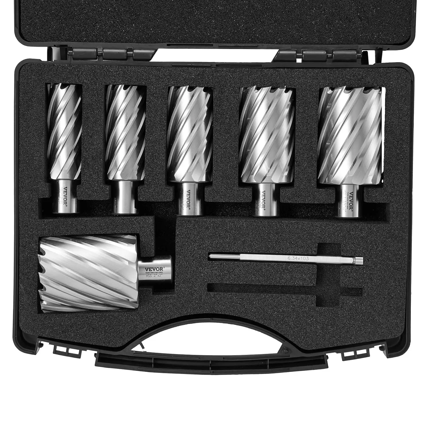 Annular Cutter Set, 6 pcs Weldon Shank Mag Drill Bits, 2