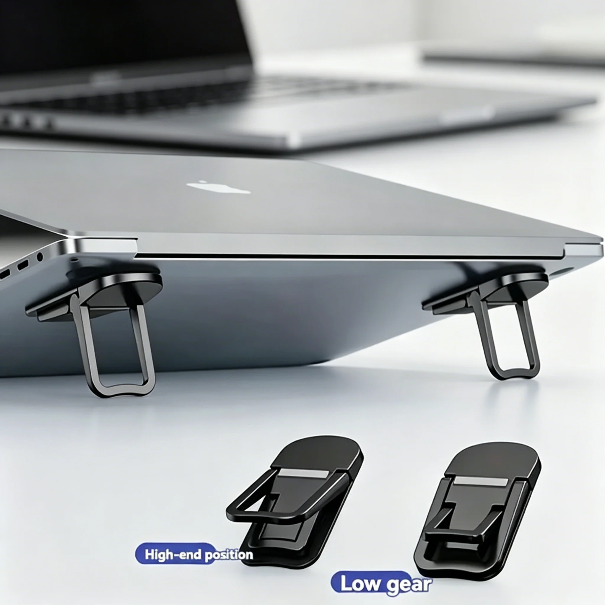 Laptop Stand Riser - 2Pcs Foldable Invisible Laptop Riser, Self-Adhesive