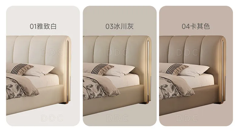 200x220cm Modernes Minimalistisches Bett für 2 Personen Hauptschlafzimmer Schwarzes Doppelbett Hochzeitsbett Softpack Kingsize-Bettgestell Schlafzimmermöbel – Detail 15