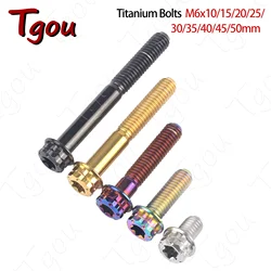 Tgou Titanium Bolt M6x10 15 20 25 30 35 40 45 50mm Torx T30 Flange 12 Points Head Screw for Bicycle Motorcycle Modification