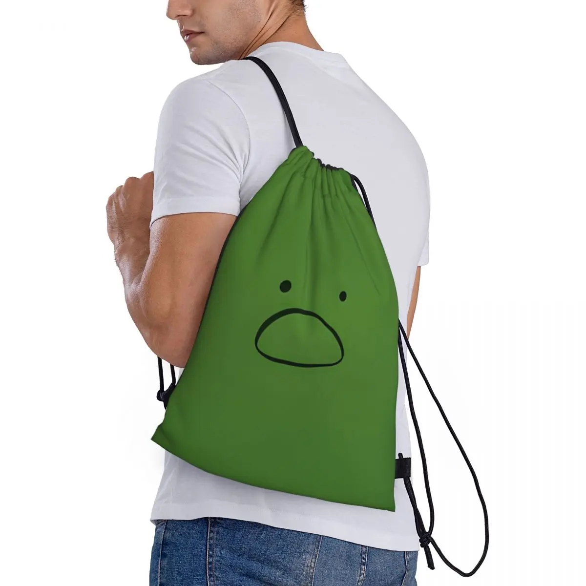 Liam Plecak de HFJone (PAINED)-bolsa de almacenamiento con cordón, bolso de hombro portátil para compras de comestibles, bolso de viaje plegable