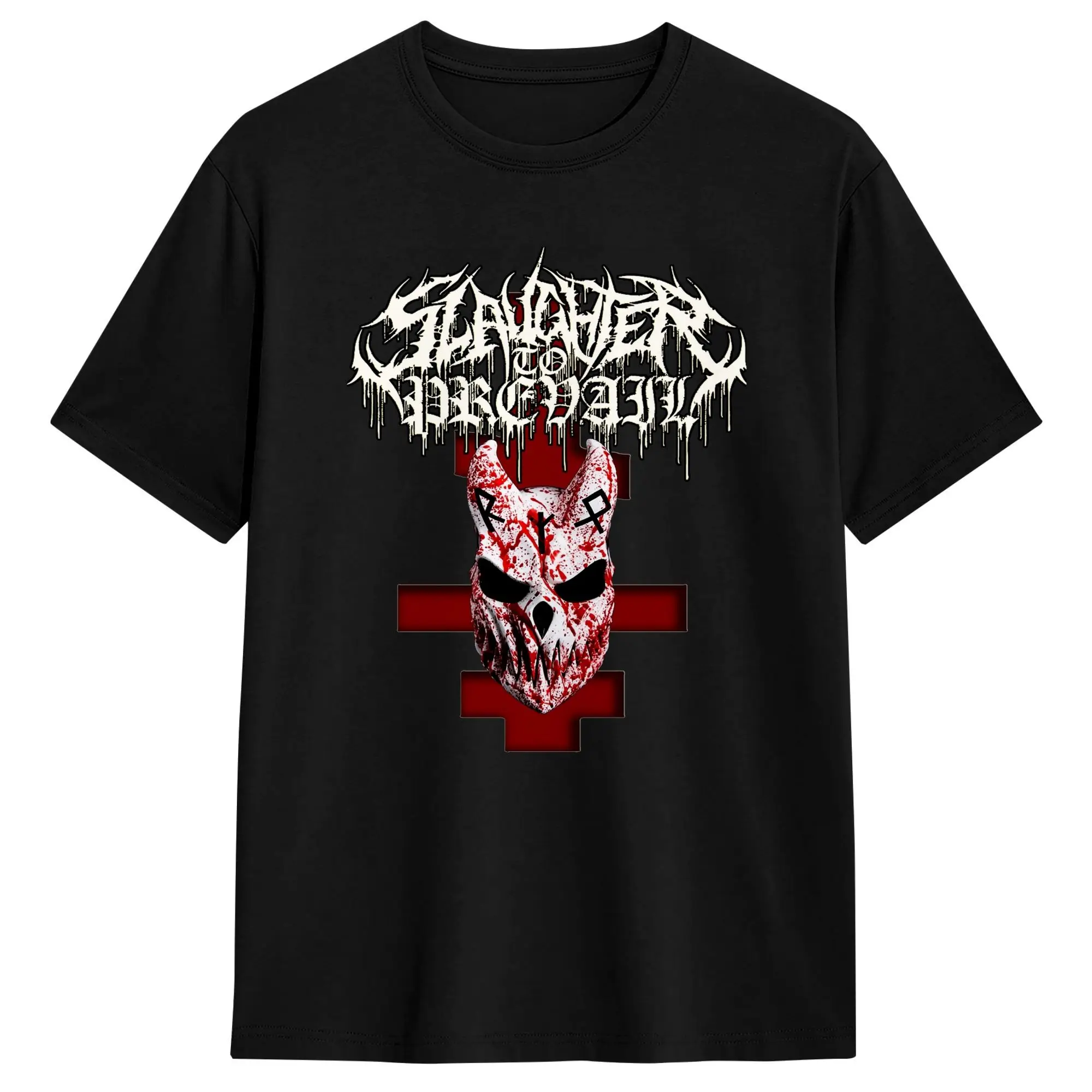 Slaughter to Prevail bloody mask T Shirt Male  Y2K Funny T-Shirts Summer O Neck Fashion Tee Shirt Pattern Oversize Clothes view 2