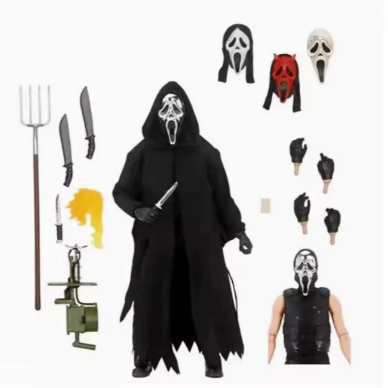 

NECA Scream Ghostface Ultimate 7-дюймовая фигурка-Deluxe Cloth Edition Коллекционная модель фильма игрушки Лучший подарок для друзей