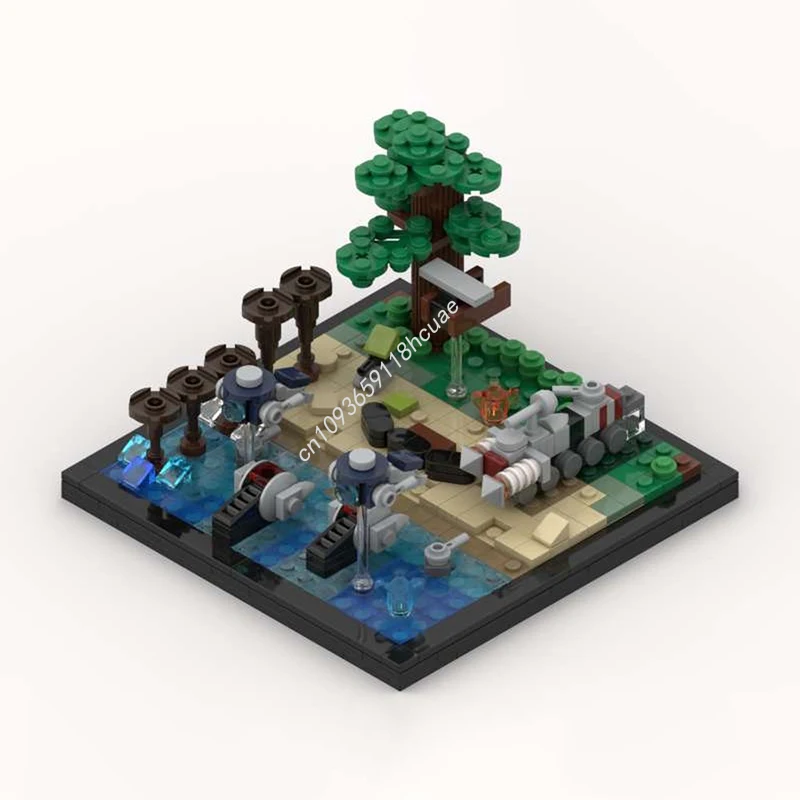 512 Uds. MOC Nano Star Battle Kashyyyk modelo de bloques de construcción educación Modular niños cumpleaños arquitectura juguetes regalos de navidad