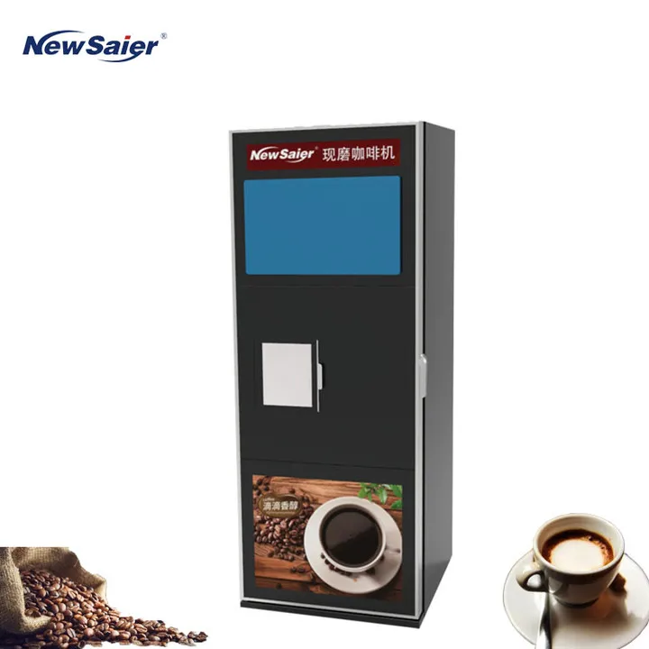 Smart coffee vending machine with fresh ground coffee bean