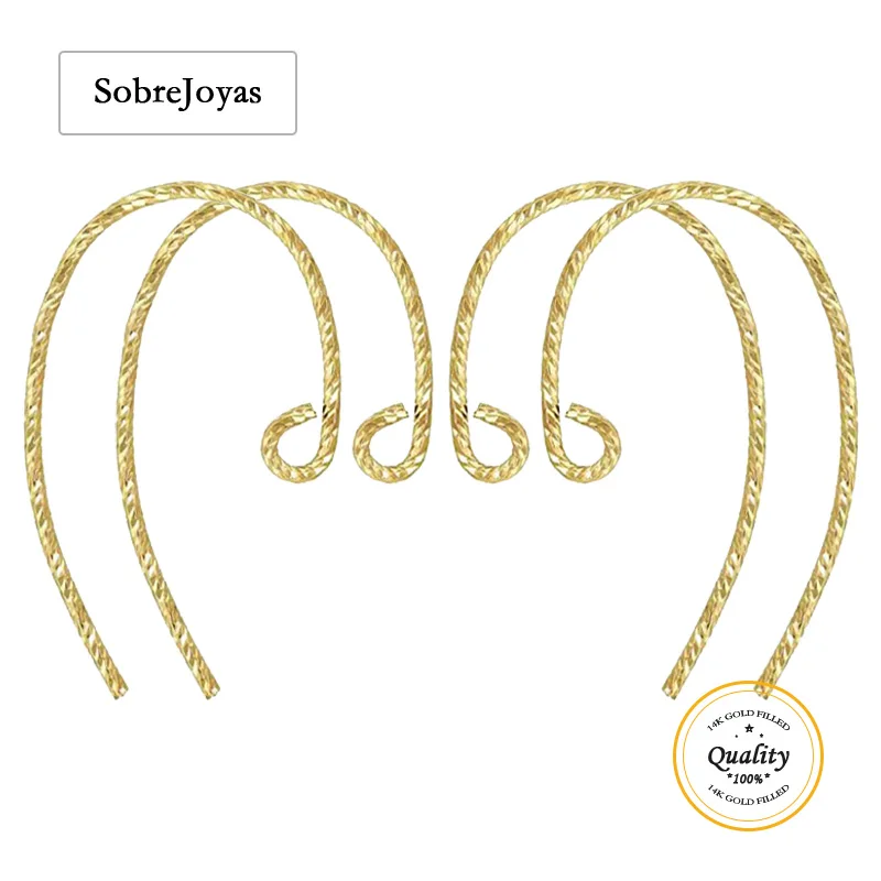 

14-каратное золото, блестящая проволока для ушей с басовым ключом (0,71 мм), серьги-капли для изготовления ювелирных изделий, аксессуар с застежкой