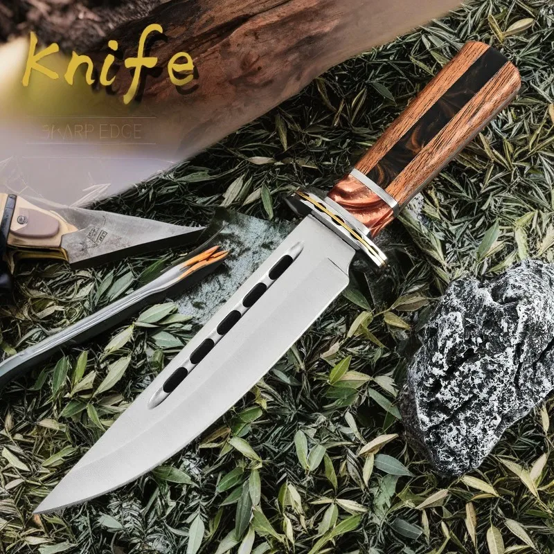 1pc Outdoor High Hardness Military Tactical Knife, EDC Fixed Blade, Self-Defense, Camping Multi-purpose Survival Knife